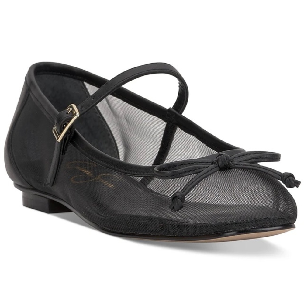Jessica Simpson Black Mesh Mary Jane Flats